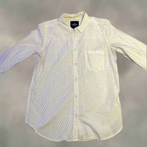 Heart Print Button Up Shirt